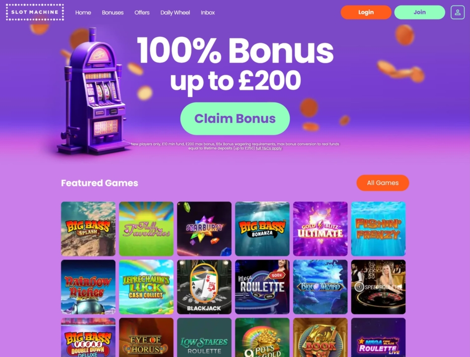 Slot Machine Casino Review UK 2025