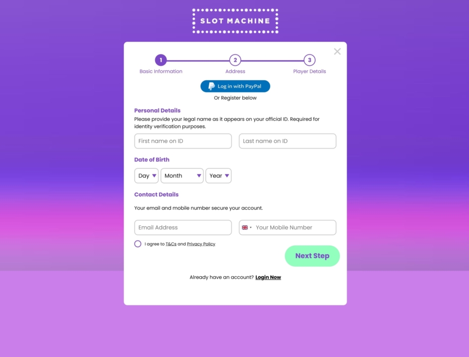 Slot Machine Casino Signup