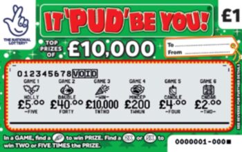 Sample of a scratched scratch card It Pud Be You