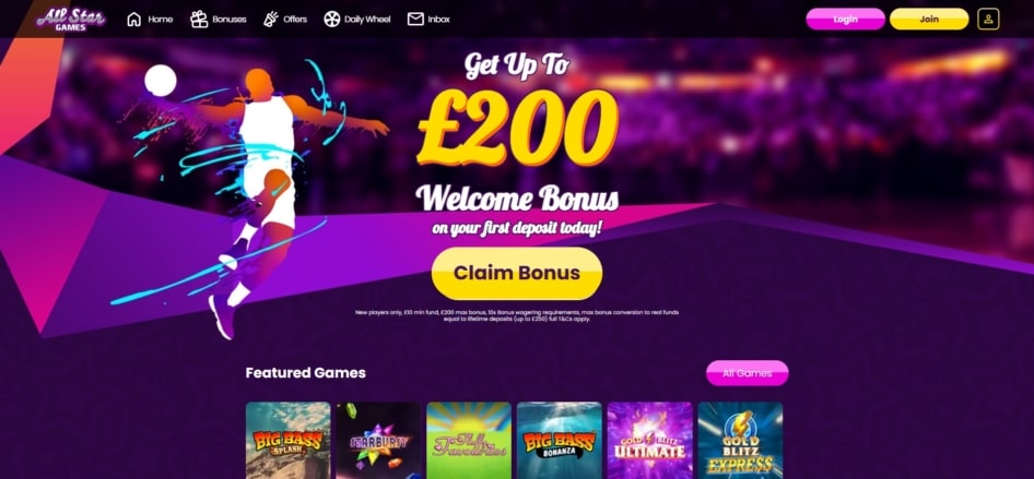 The All Star Games homepage