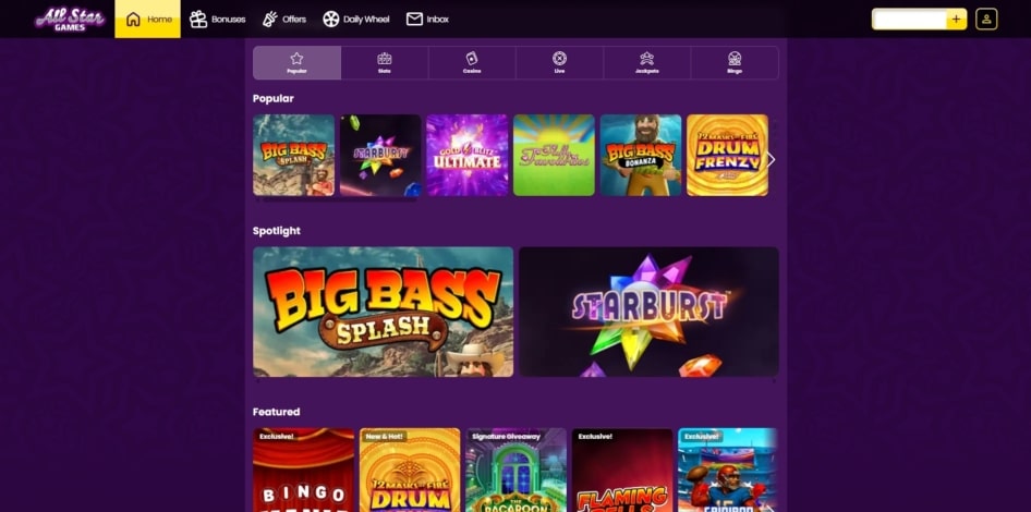 The games library at All Star Games