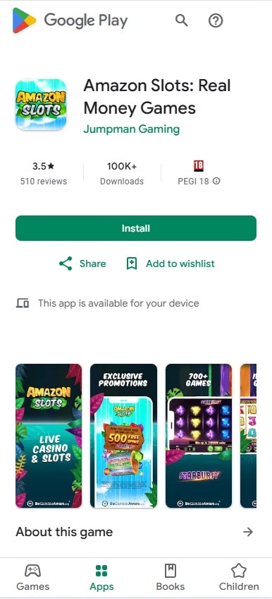 Amazon Slots app on Google Play