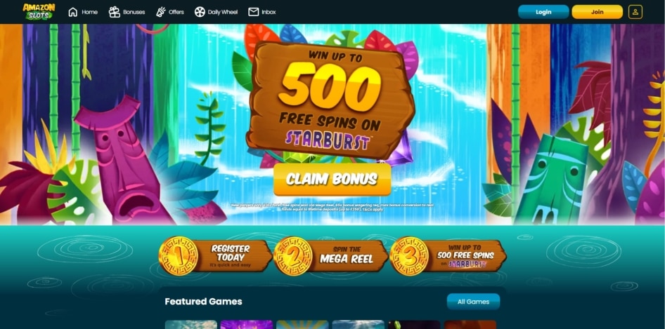 Amazon Slots homepage