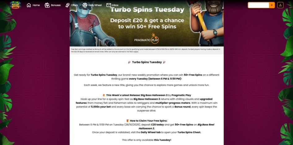 Turbo Tuesdays at Aztec Wins