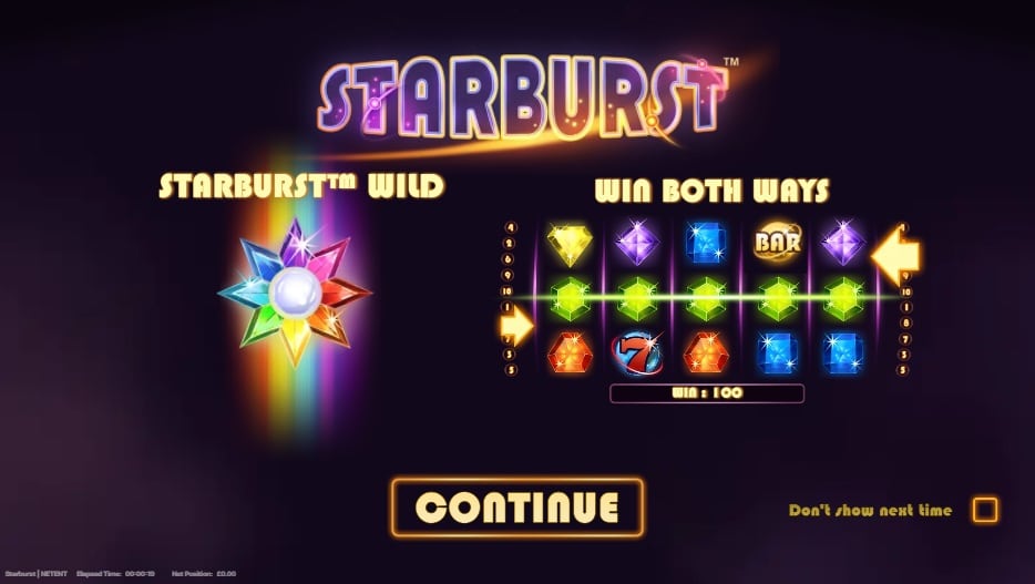 Starburst intro page