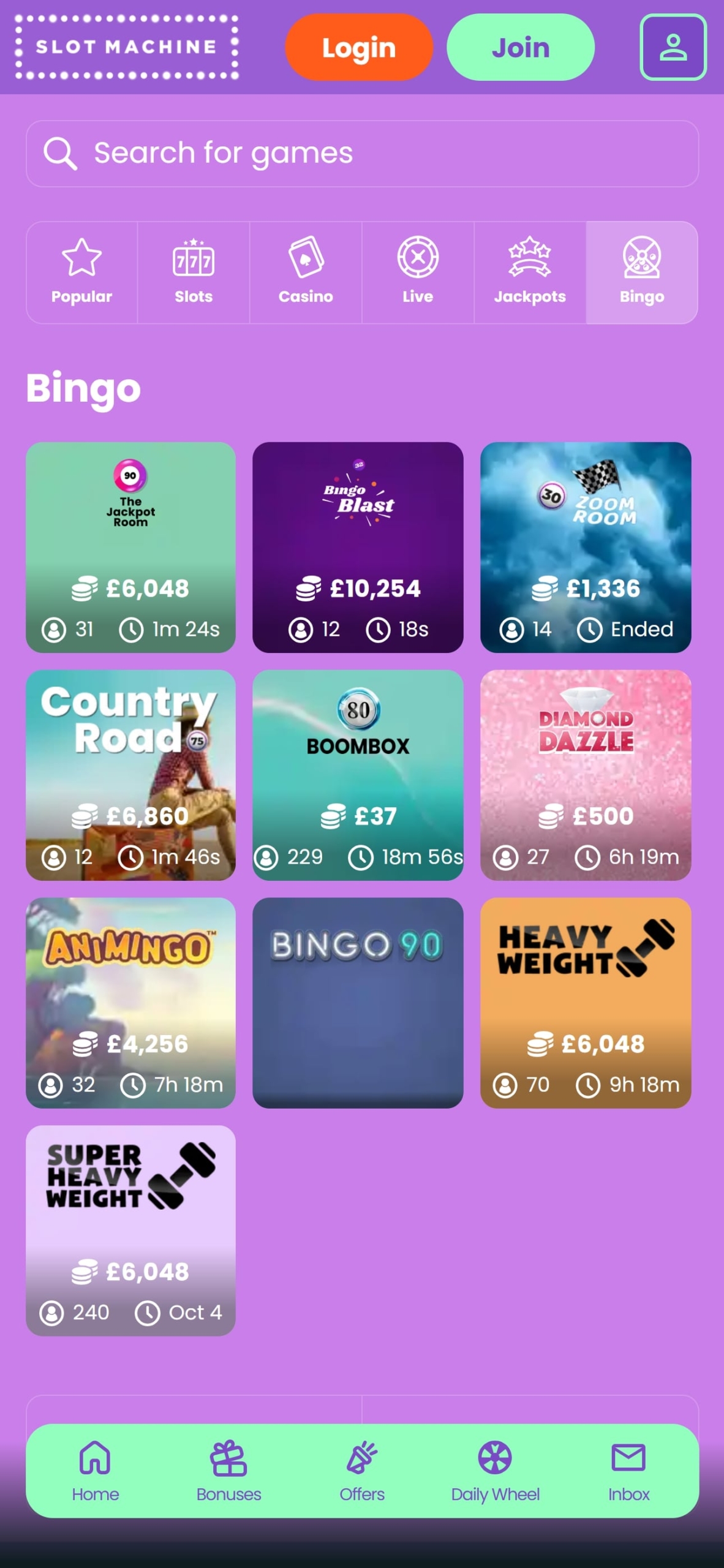 Slot Machine Casino Online Bingo Rooms