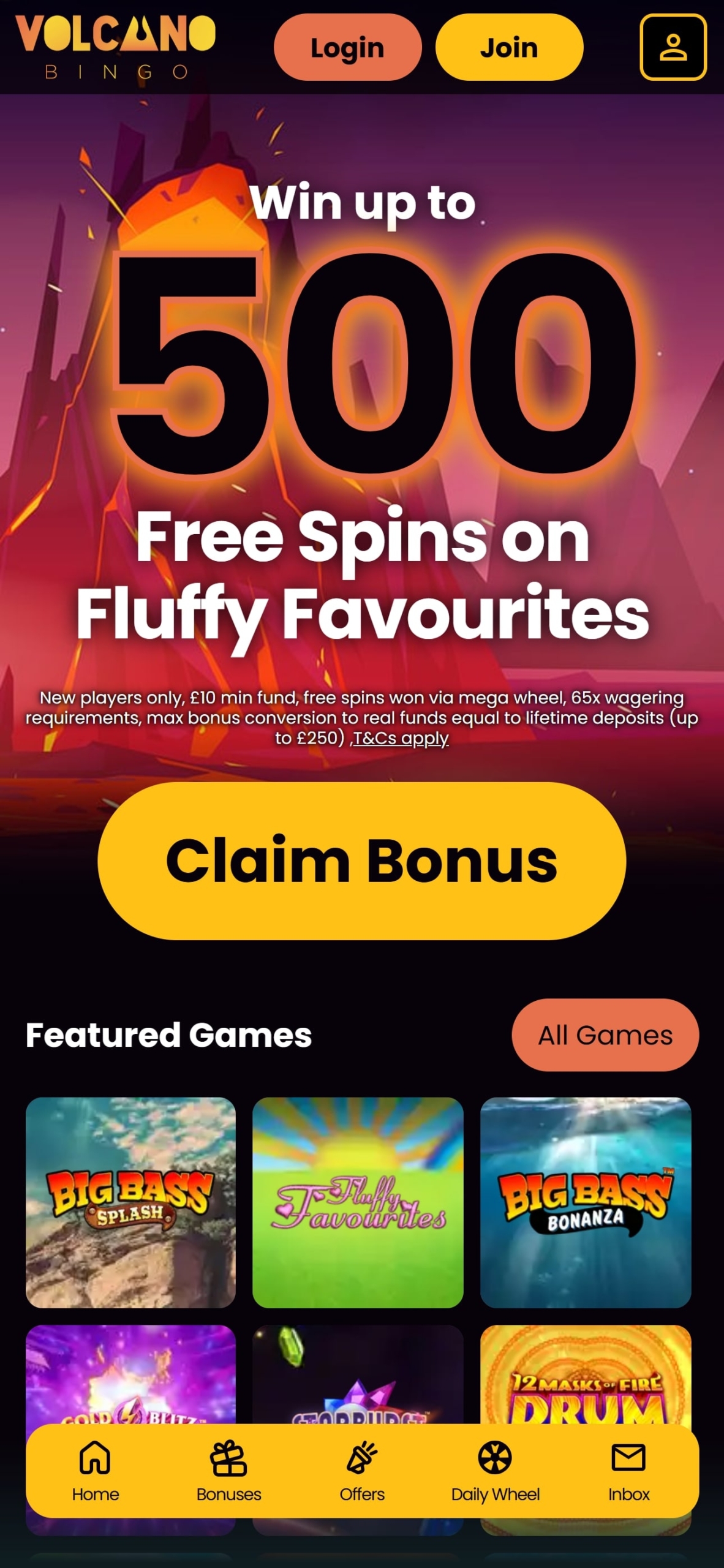 Volcano Bingo Mobile Casino Review