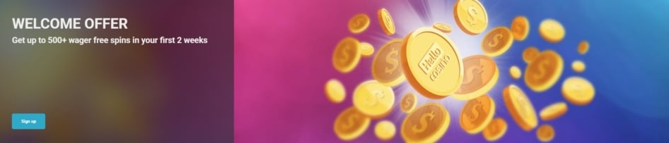 Hello Casino welcome offer