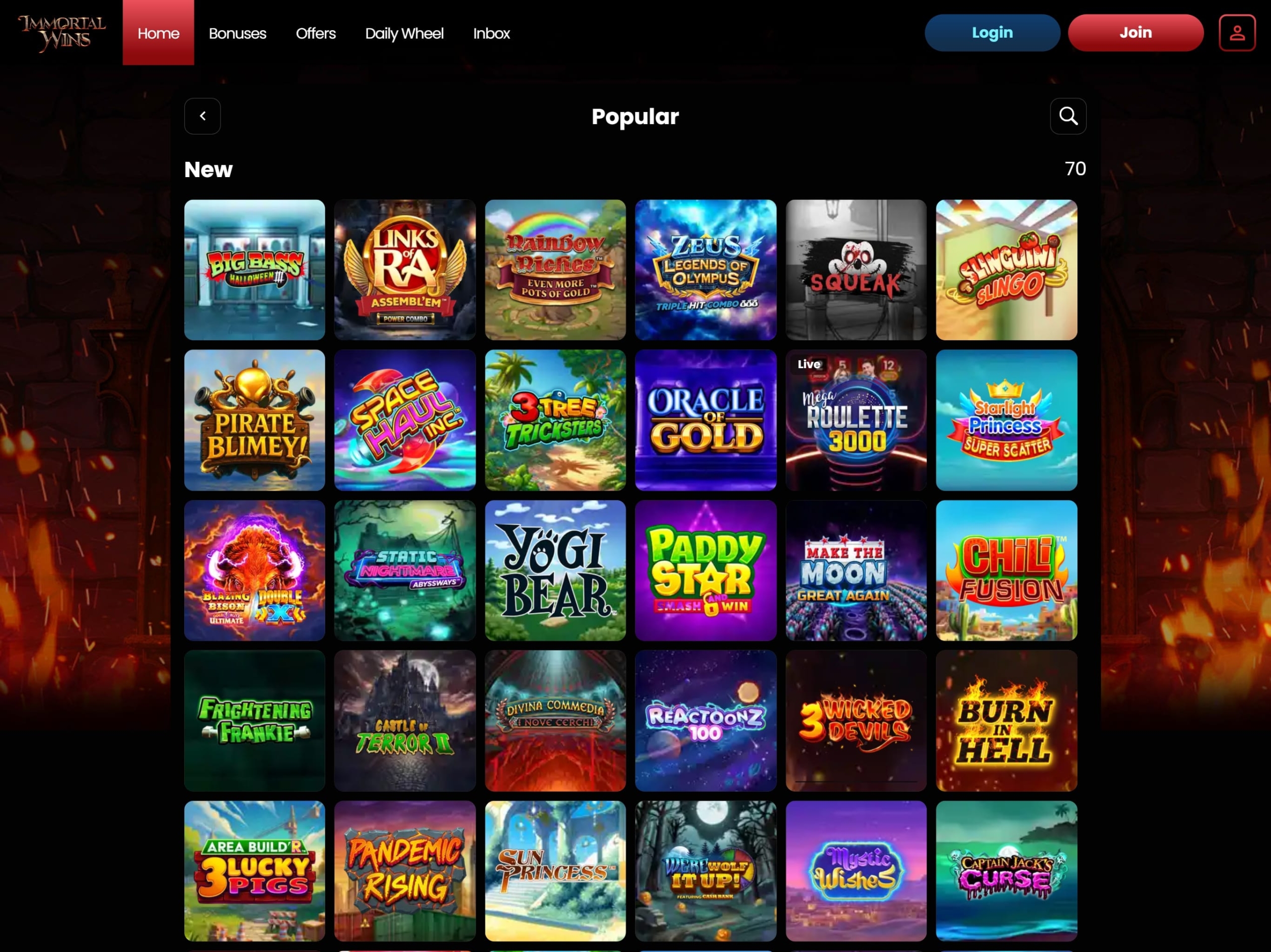 Immortal Wins Casino Promo Codes