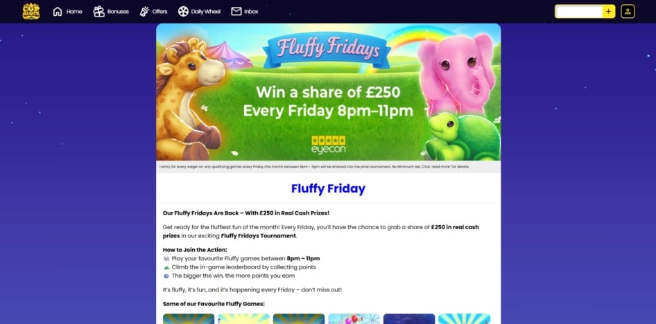 Fluffy Fridays at Cop Slots