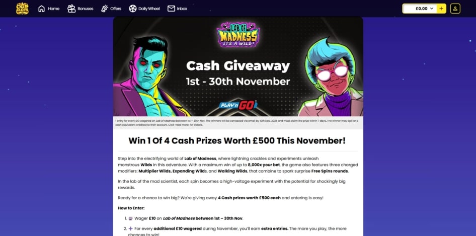 Cash giveaway at Cop Slots