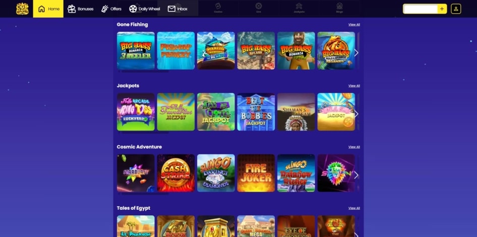 The slots collection at Cop Slots