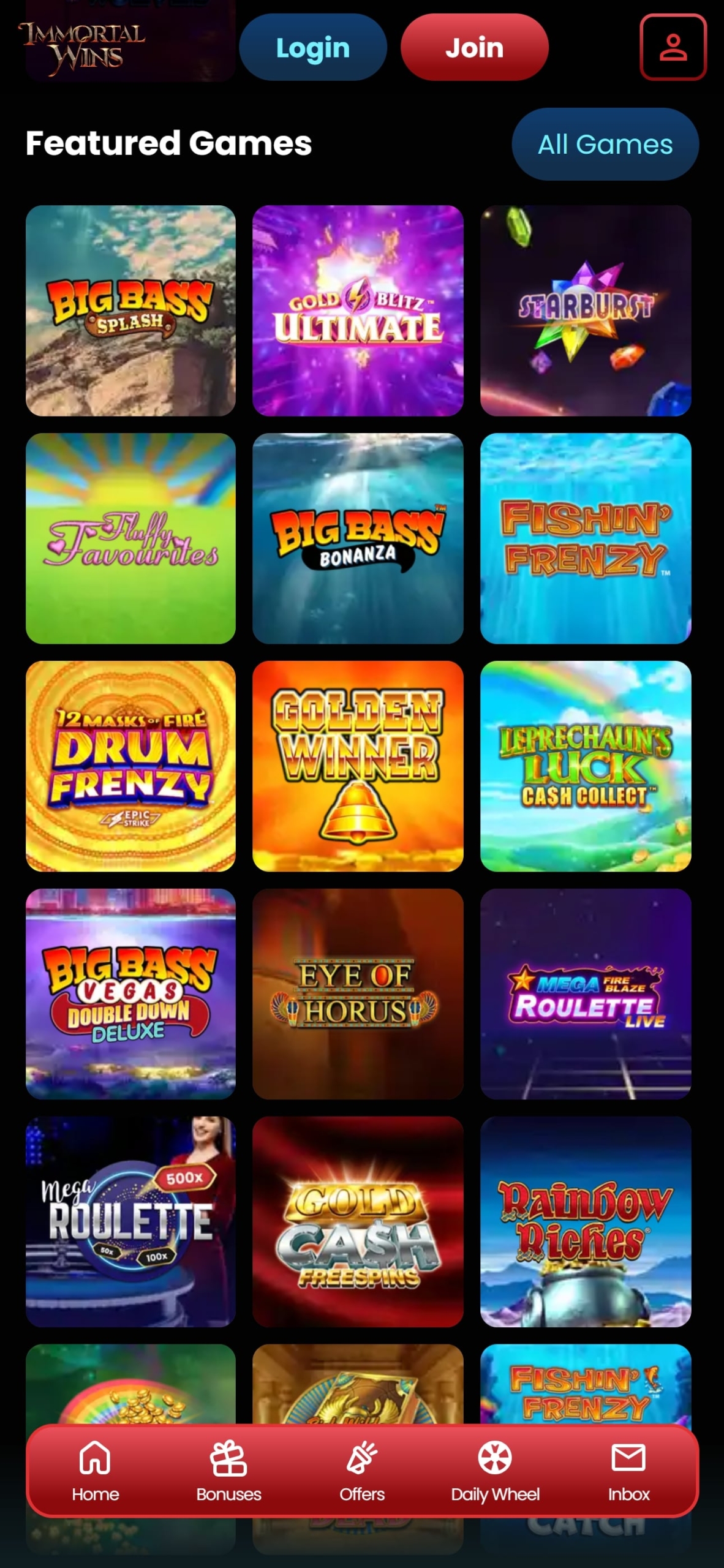 Immortal Wins Casino App