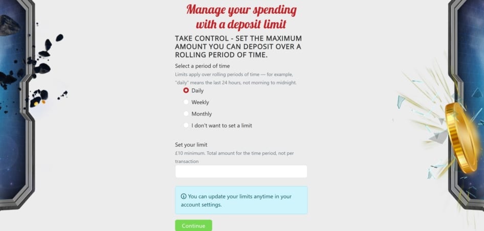 You will be required to set up daily or weekly deposit limits as part of the new UKGC safer gambling campaign