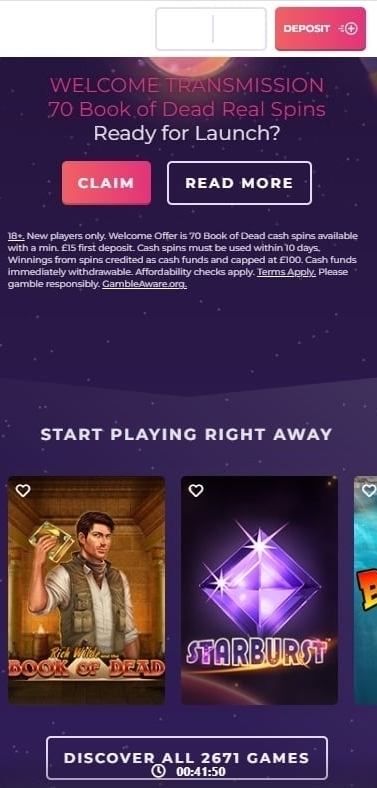 Slot Planet mobile site