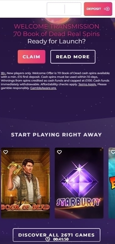 Slot Planet mobile site