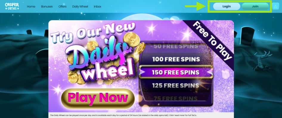 Login to Casper Games Casino