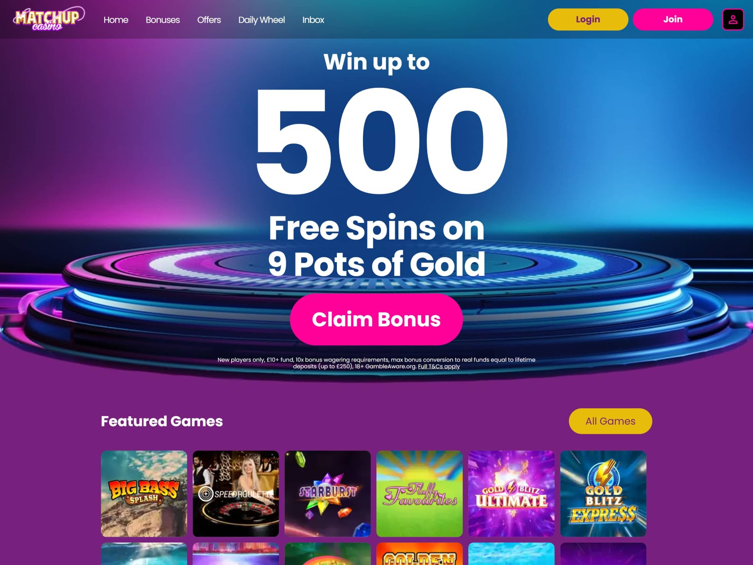 Matchup Casino Welcome Offer