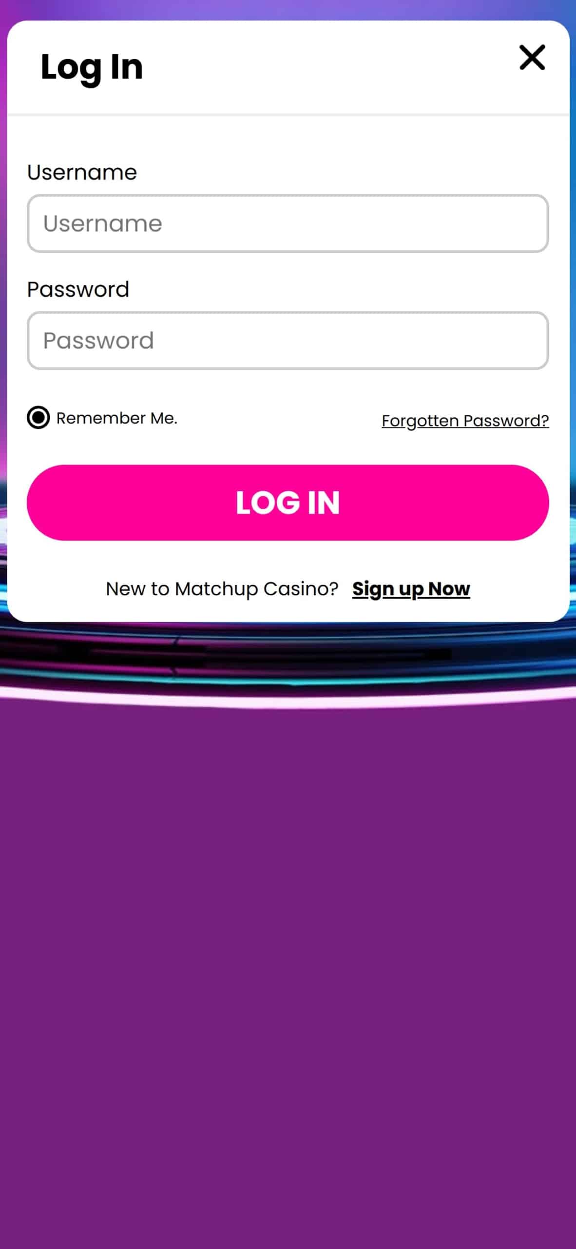 Matchup Mobile Casino Login