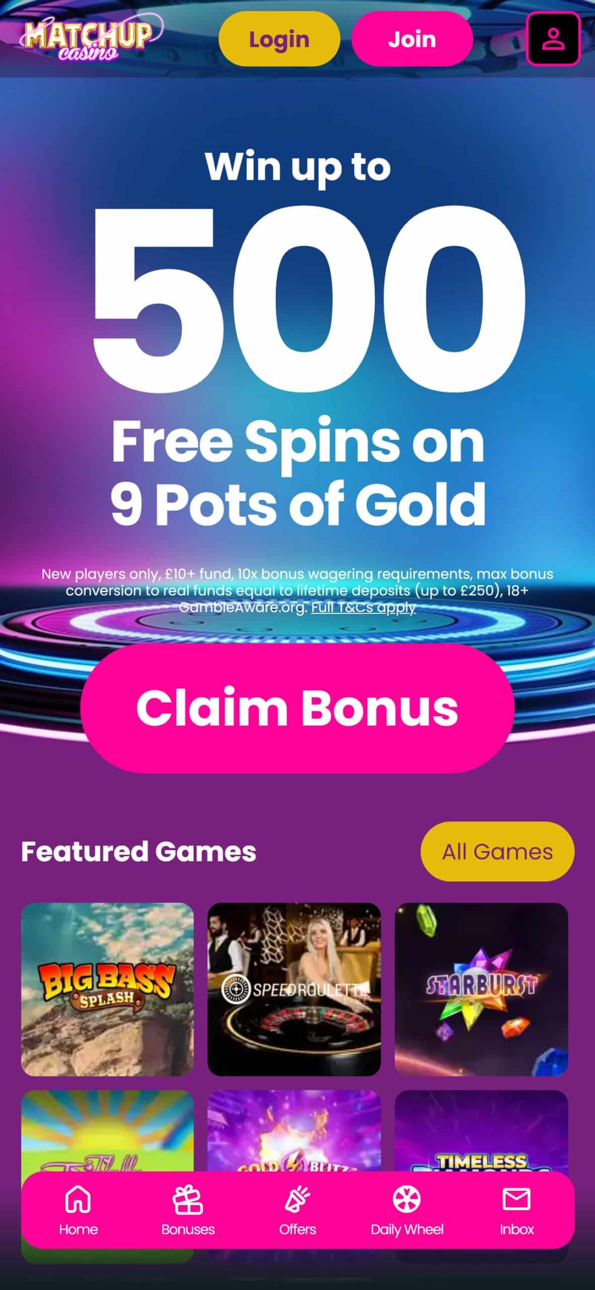 Matchup Casino Mobile