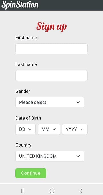 All new players at Spin Station Casino need to verify their personal information