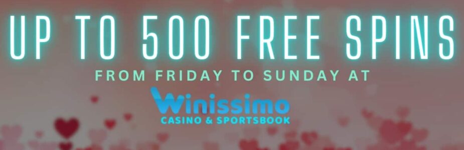 Weekend Wheel of Spins at Winissimo Casino - Up to 500 Free Spins