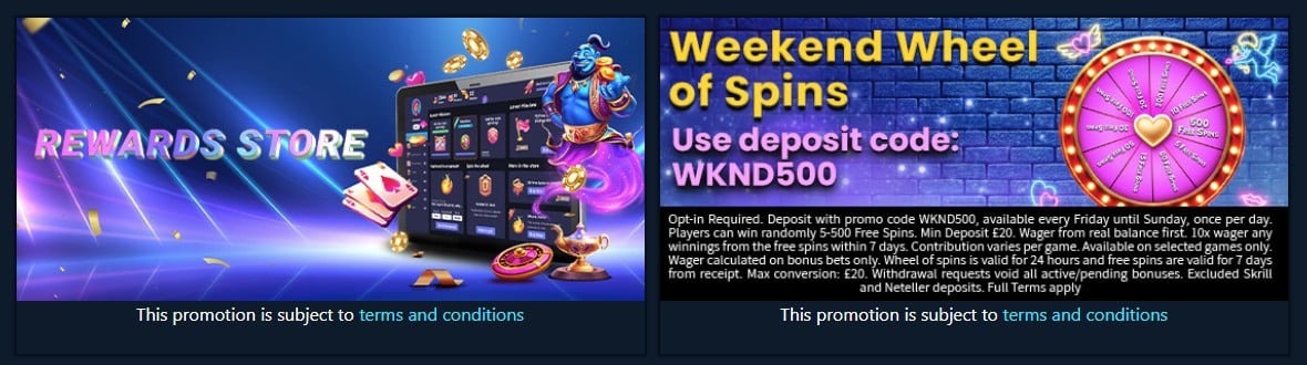 Wheel of Spins Winissimo casino