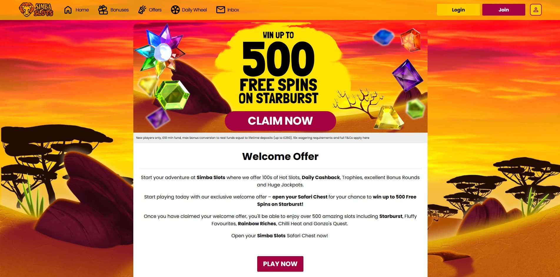 The Safari Slots welcome bonus