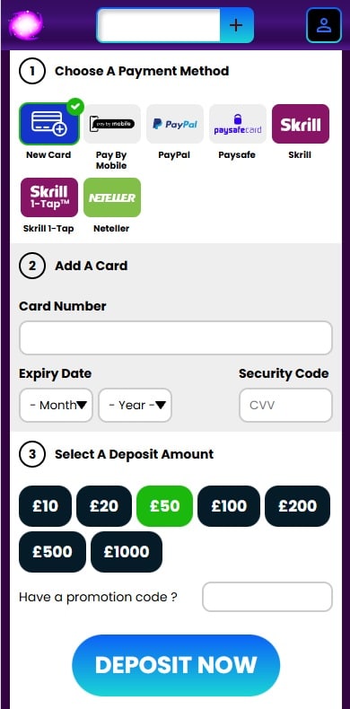 Space Wins mobile deposit