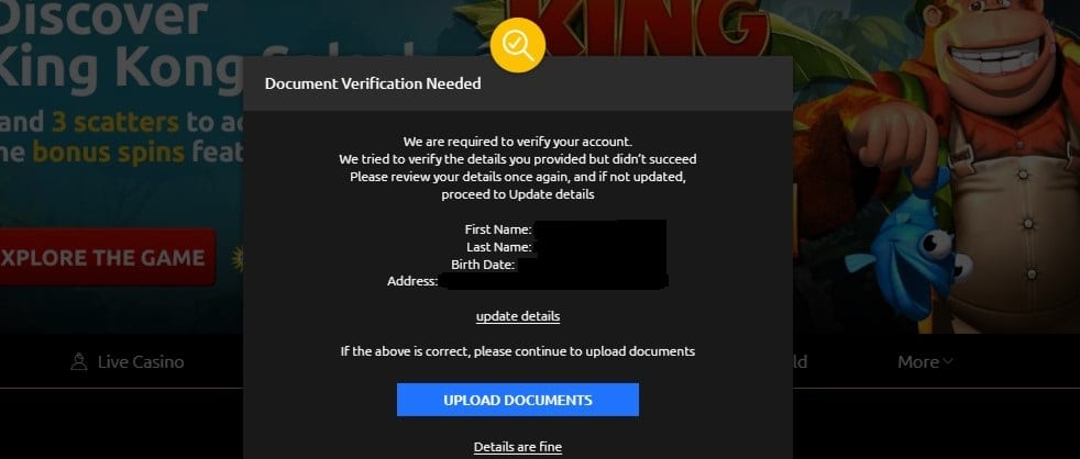 Identity verification at 44 Aces