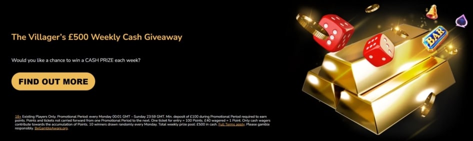 Weekly and Monthly Prize Draws at Jackpot Village Casino