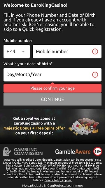 Mobile number verification