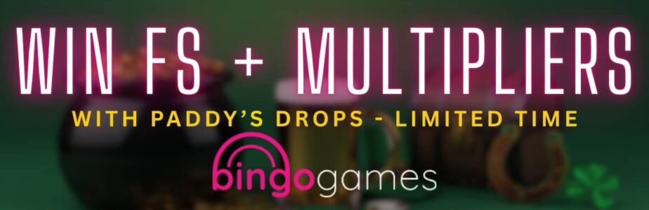 Paddy’s Drops at Bingo Games Casino Win Free Spins & 500x Multipliers