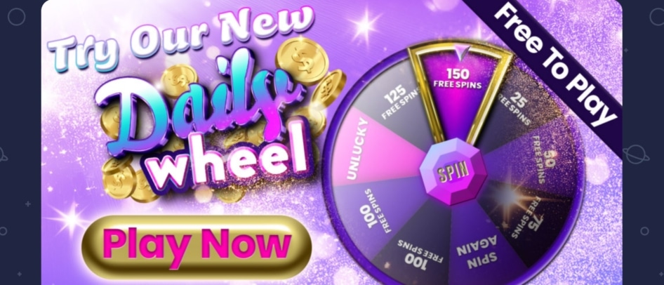 All registered Rocket Bingo players are entitled to making one daily spin on the lucky prize wheel