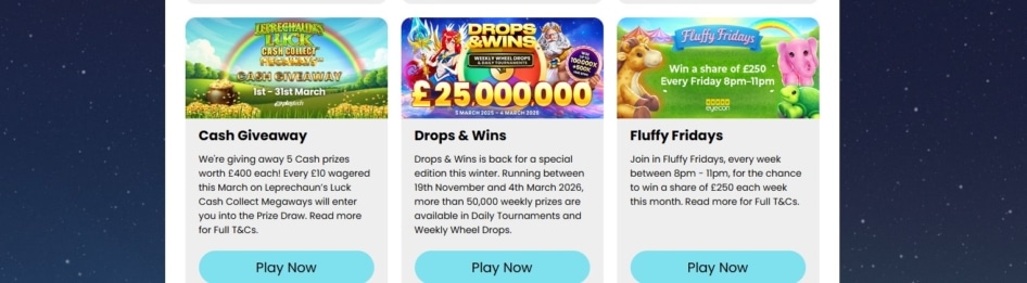 Rocket Slots Casino also offers seasonal and reloading promos