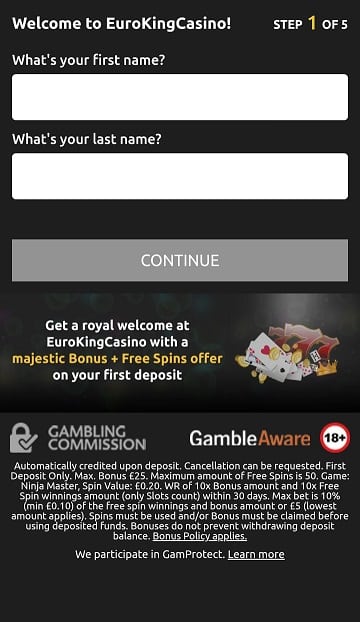 Enter your full name for mobile verification