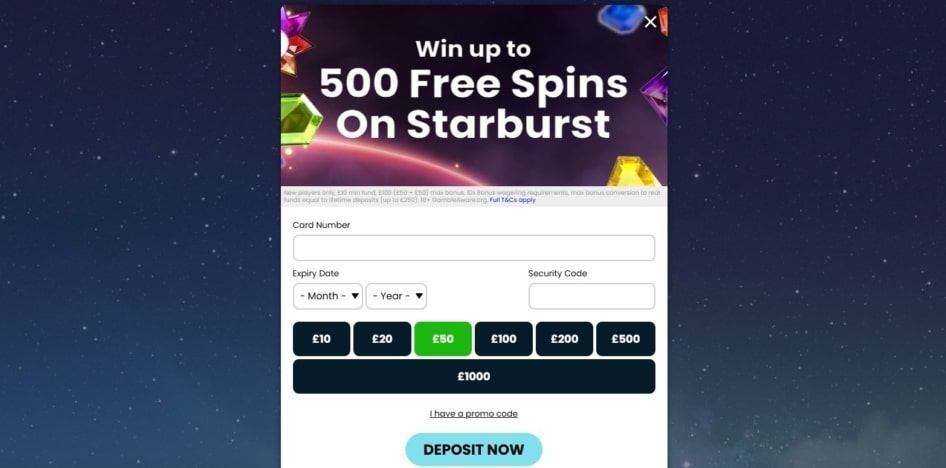Rocket Slots Bonus FS Banner appears on the final registration step, promising FS prizes of up to 500 spins for newcomers