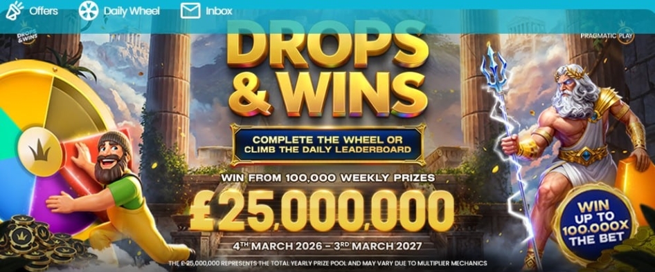 The Drops and Wins promotion at SLots Kingdom
