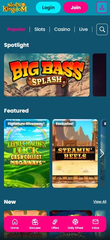 Slots Kingdom mobile games library