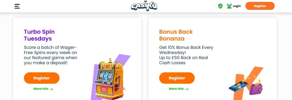 Casiku Bonus Back Bonanza