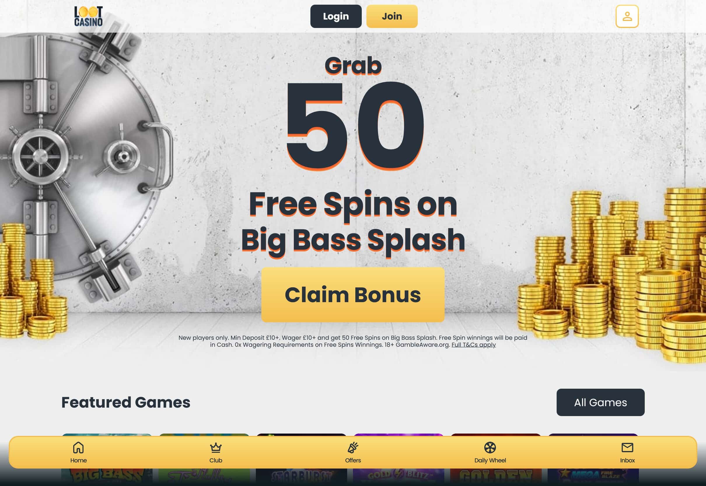 Loot Casino First Deposit Bonus