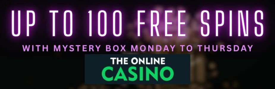 Mystery Box at The Online Casino - Up to 100 Free Spins