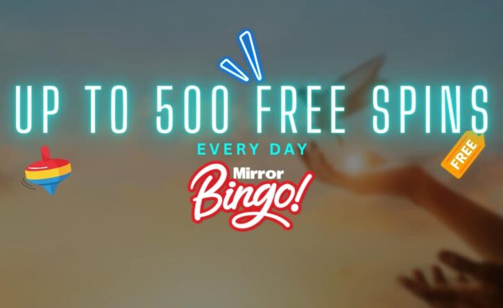 Spin Mirror Bingo’s Turbo Wheel for Up to 500 Free Spins