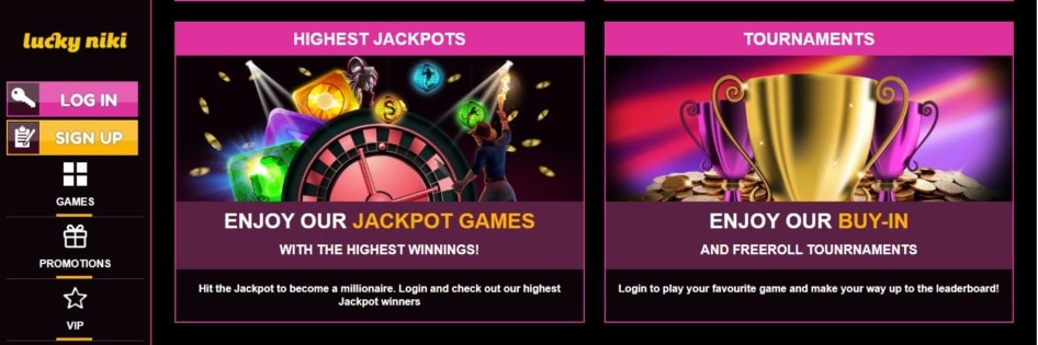 The site also throws regular promo tournaments and jackpots