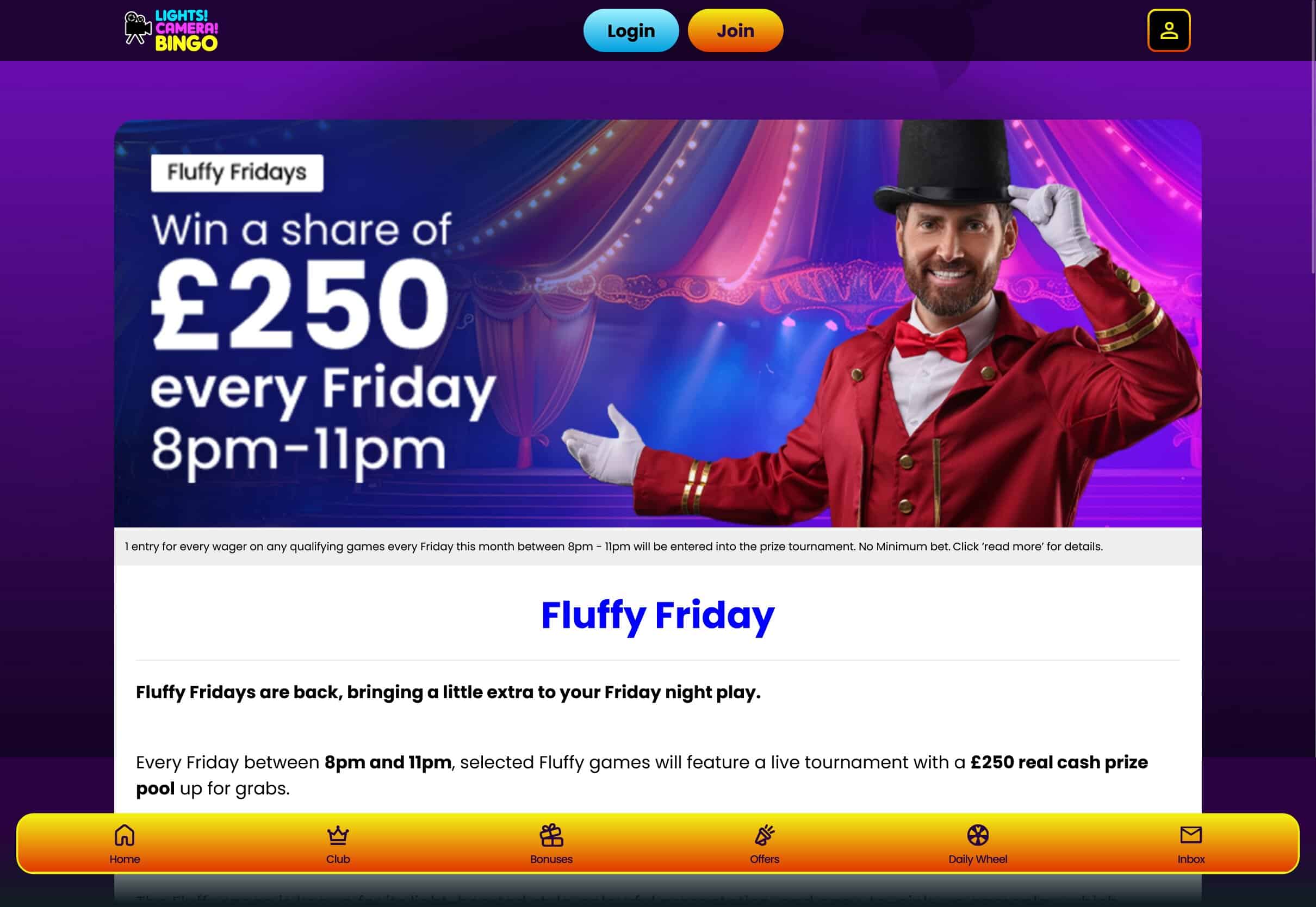Lights Camera Bingo Casino Tournaments
