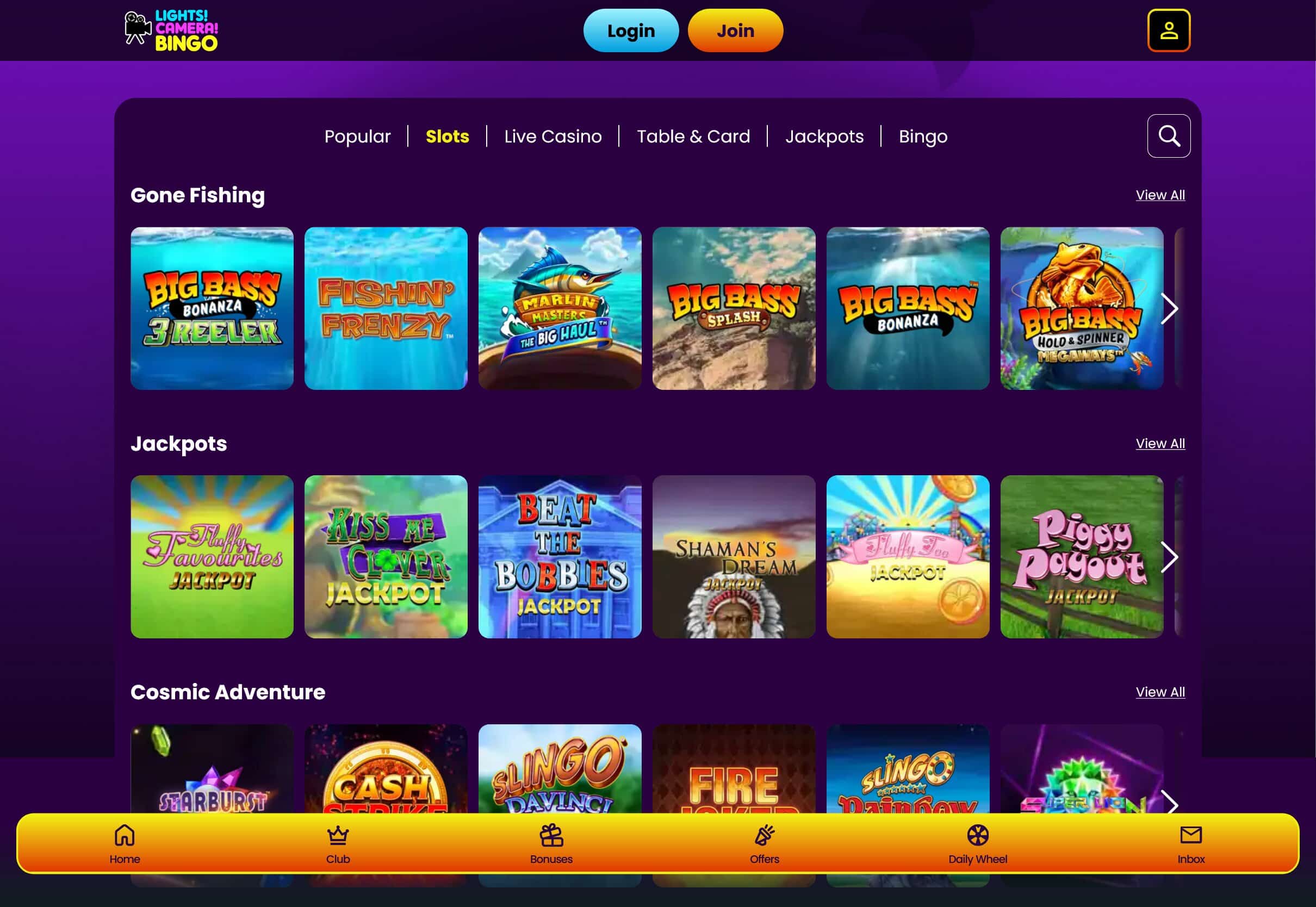 Lights Camera Bingo Slots