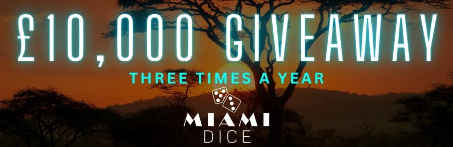 Miami Dice Casino Gives Away £10,000 in Luxury Prizes Three Times This Year