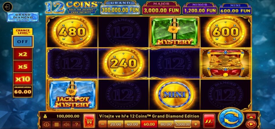 12 Coins Grand Diamond Edition by Wazdan