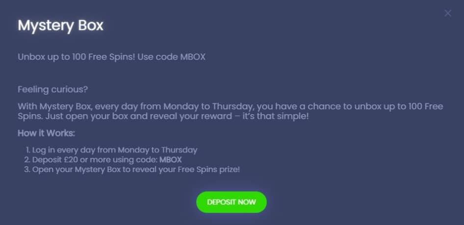 The Mystery Box promotion at Spinzwin Casino