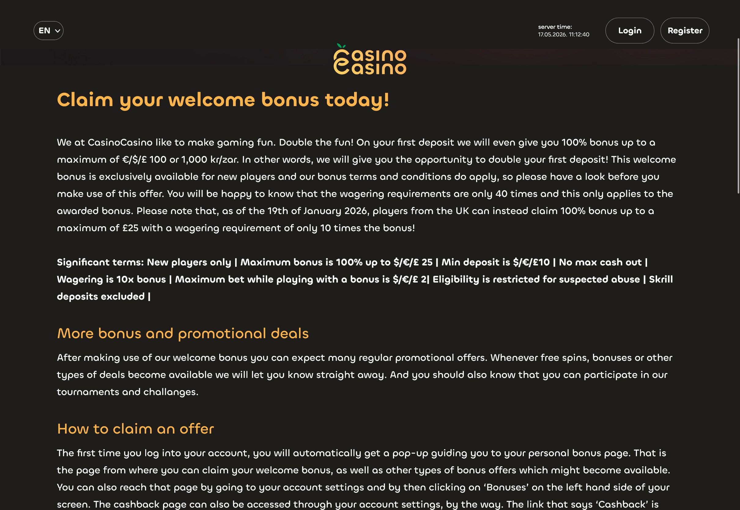 CasinoCasino Bonus